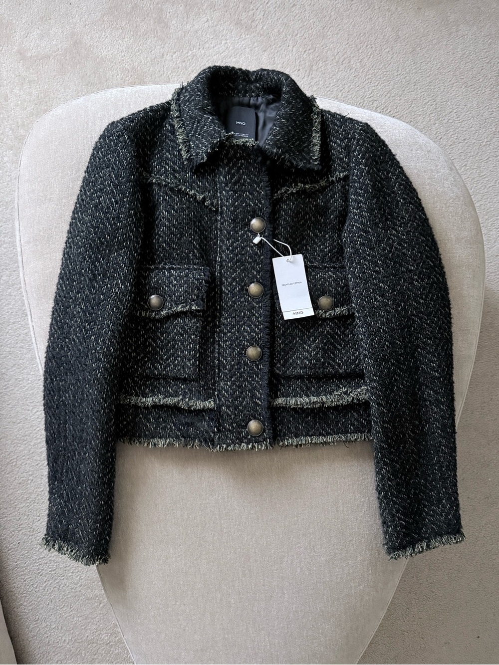 Mango Tweed Jacket - New - Picture 2 of 13